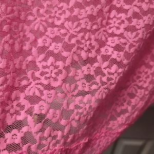 Victoria's Secret Sexy Little Things Hot Pink Lace Chemise (M)